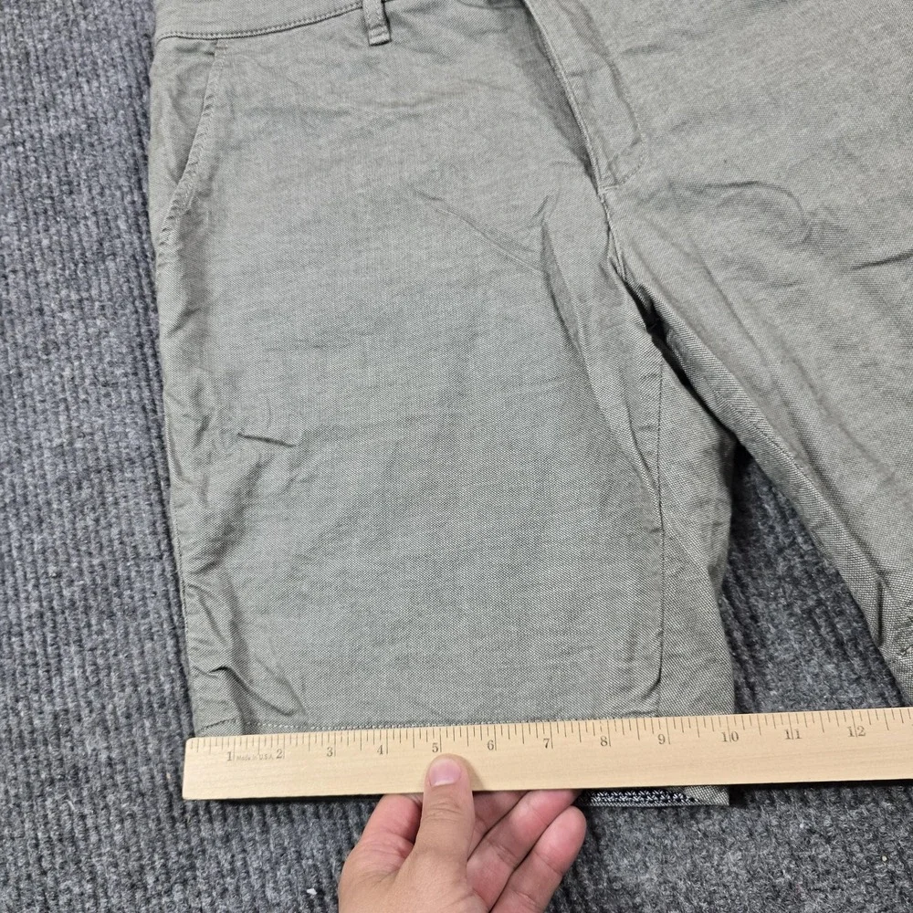 Ted Baker Shorts Mens 36 Gray Olive Stretch Chino Flat Front Casual 9"‎ Inseam - Picture 7 of 12